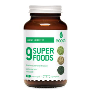 9 SUPER FOODS – SUPER GREENS, 90 kapslit, Ecosh