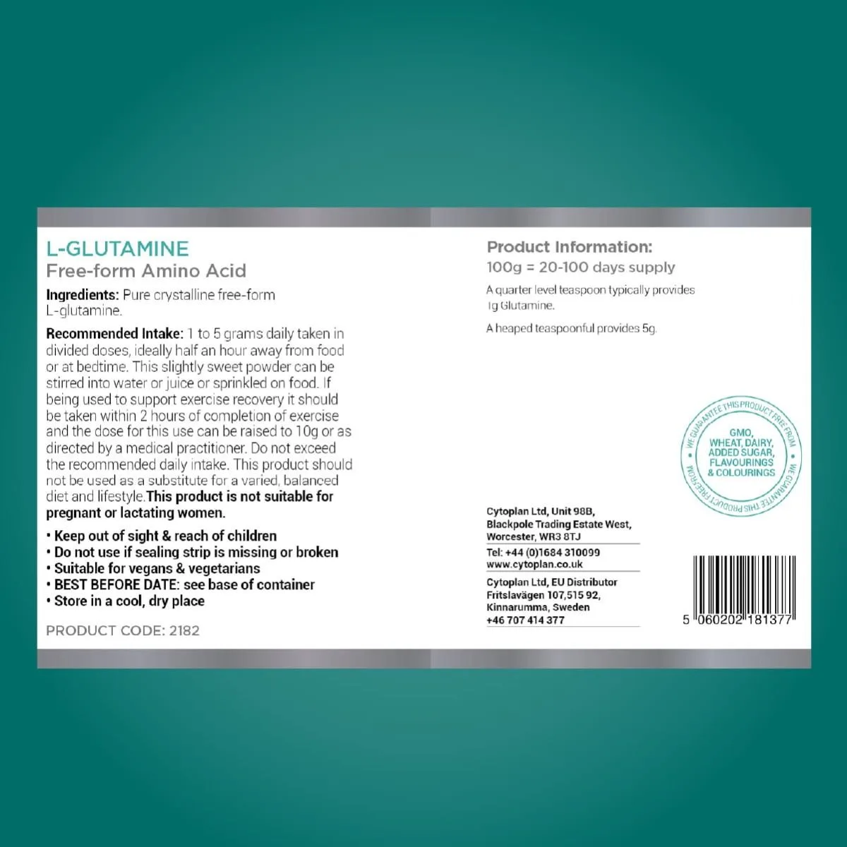 Cytoplan L-Glutamine – 100 g – silt