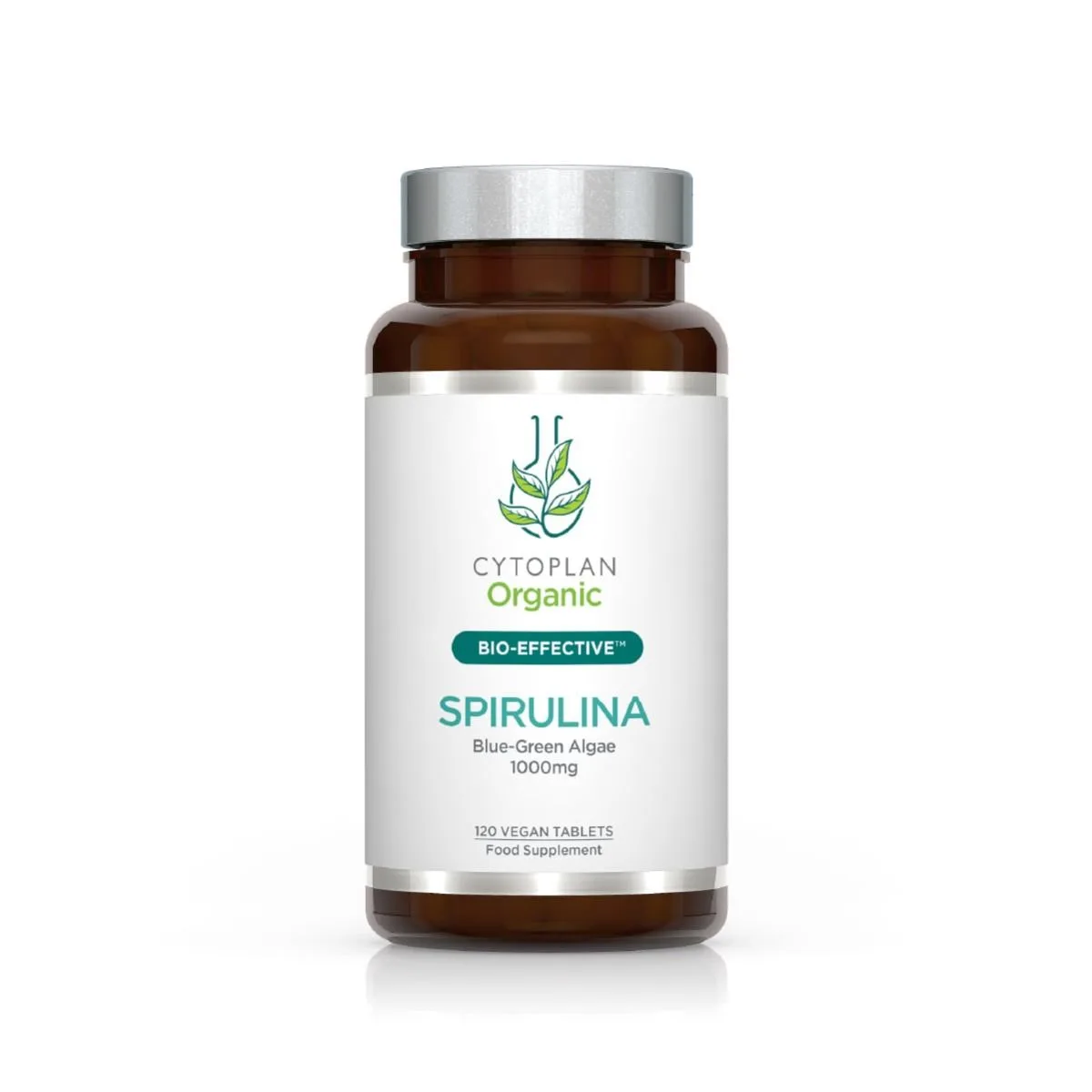 Cytoplan Organic Spirulina – mahe 🌿, 120 tabletti