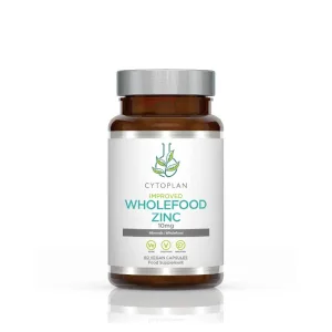 TSINK – lehtkapsaga, 60 kapslit. Cytoplan Wholefood Zinc