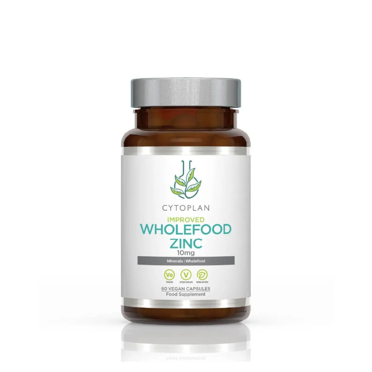 Cytoplan Wholefood Zinc – lehtkapsaga, 60 kapslit
