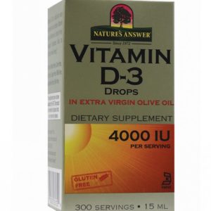 VITAMIIN D3 4000IU, Nature’s Answer D3 Vitamin 4000 IU, 15ml