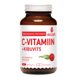 C VITAMIIN + KIBUVITS, Ecosh Life Vitamin C + Rose hip, 90 kapslit