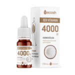 D3-VITAMIIN KOOKOSÕLIGA 4000 IU, 10ml, Ecosh