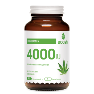 D3-VITAMIIN 4000 IU, 90 kapslit,  Ecosh