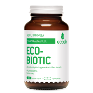 ECOBIOTIC – PROBIOOTIKUMID TÄISKASVANUTELE (18-49.a.), 90 kapslit, Ecosh