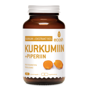 KURKUMIIN+PIPERIIN, 90 kapslit, Ecosh