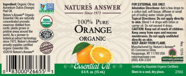 Orgaaniline Apelsini eeterlik õli