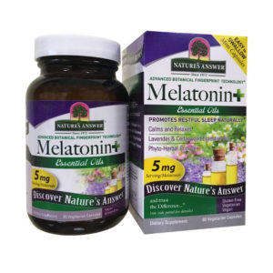 MELATONIIN 5mg, Nature’s Answer Melatonin+, 60 kapslit