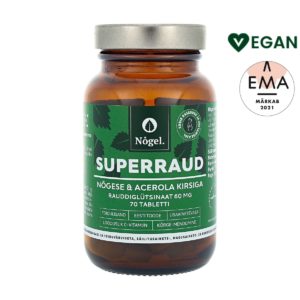 Superraud nõgese ja acerola kirsiga 60 mg, 70 tabletti, Nõgel