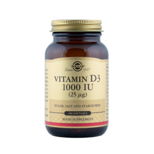 D3-Vitamiin 1000IU, 100 kapslit, Solgar