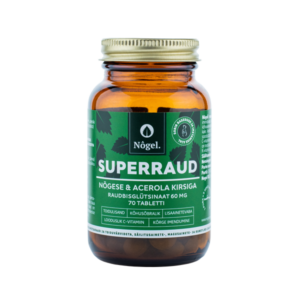 Superraud nõgese ja acerola kirsiga 60 mg, 70 tabletti, 49 g