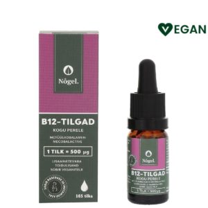 B12-tilgad kogu perele, metüülkobalamiin MecobalActive®, 500 µg, 10 ml, Nõgel