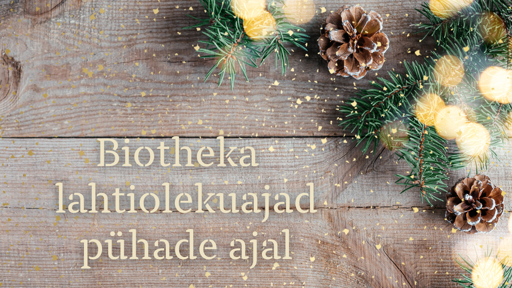 Read more about the article Biotheka lahtiolekuajad pühade ajal
