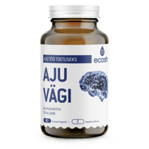 AJU VÄGI, aju ja mälu vitamiinid aju töö toetuseks, 90 kapslit, Ecosh