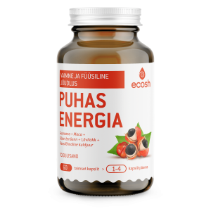 PUHAS ENERGIA- energiat andev, 60 kapslit, Ecosh