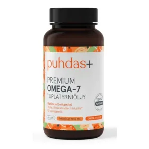 Premium Oomega-7 astelpajuõliga (TUPLA), 60kapslit, Puhdas+