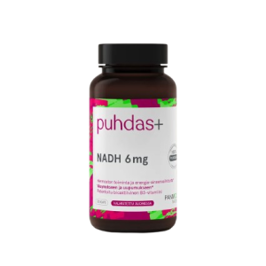 NADH 6mg – vitamiini B3 bioloogiliselt aktiivne vorm, 50 kapslit, Puhdas+