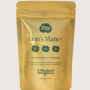 Lion’s Mane Pluss™ – Fookus, Mälu, Keskendumine, 90 kapslit. Mighti