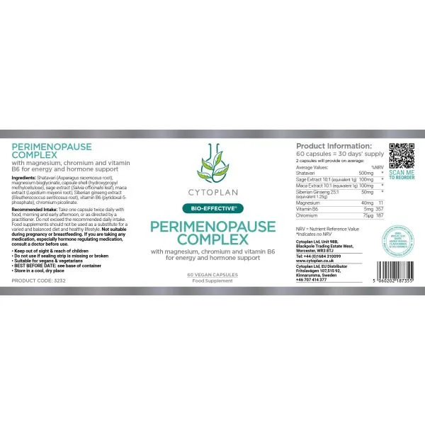 Cytoplan Perimenopause Complex, 60 kapslit - silt