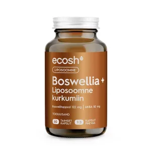BOSWELLIA + LIPOSOOMNE KURKUMIIN – liigeste ja liikuvuse toetuseks, 60 kapslit. Ecosh
