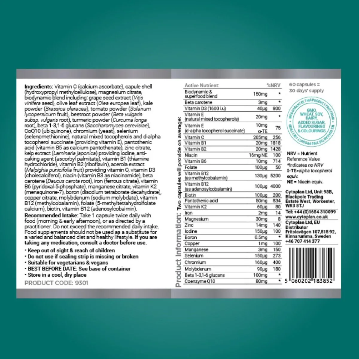 Cytoplan CoQ10 Multi – 60 kapslit – silt