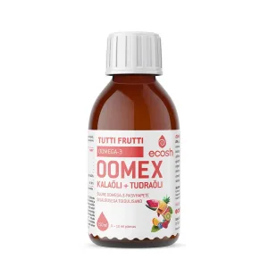 OOMEX oomega-3 kalaõli + tudraõli, tutti-frutti-maitseline, 150 ml. Ecosh
