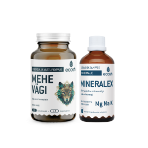 Ecoshi MEHE ELUJÕUKOMBO: Mehe Vägi, 90 kapslit + Mineralex, 100ml