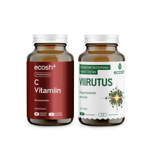 Ecoshi KIIRELT IMMUUNSUST TUGEVDAV KOMBO:  Viirutus, 90 kapslit + Liposoomne C-vitamiin, 90 kapslit