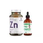 Ecoshi VIIRUSTEVASTANE KOMBO: Tsink diglütsinaat, 90 kapslit + Pau d’Arco sipelgapuu koore tilgad, 50 ml