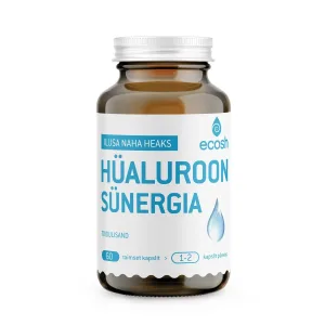 HÜALUROON SÜNERGIA- naha niiskustasakaalule ja elastsusele, 60 kapslit, Ecosh