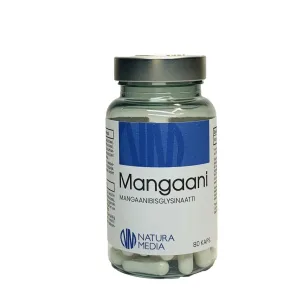 MANGAAN, 80 kapslit. Natura Media Mangaani