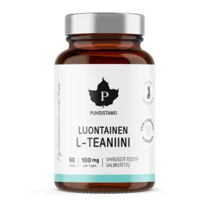 L-TEANIIN – 60 kapslit. Puhdistamo Luontainen L-Teaniini
