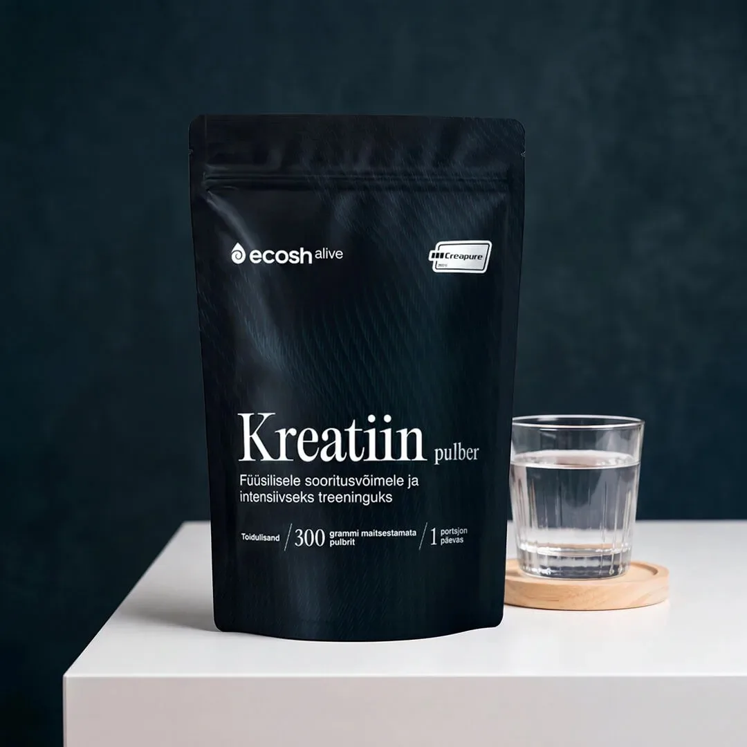 Ecosh KREATIIN pulber – füüsilisele sooritusvõimele ja treeninguks, 300 g – deco