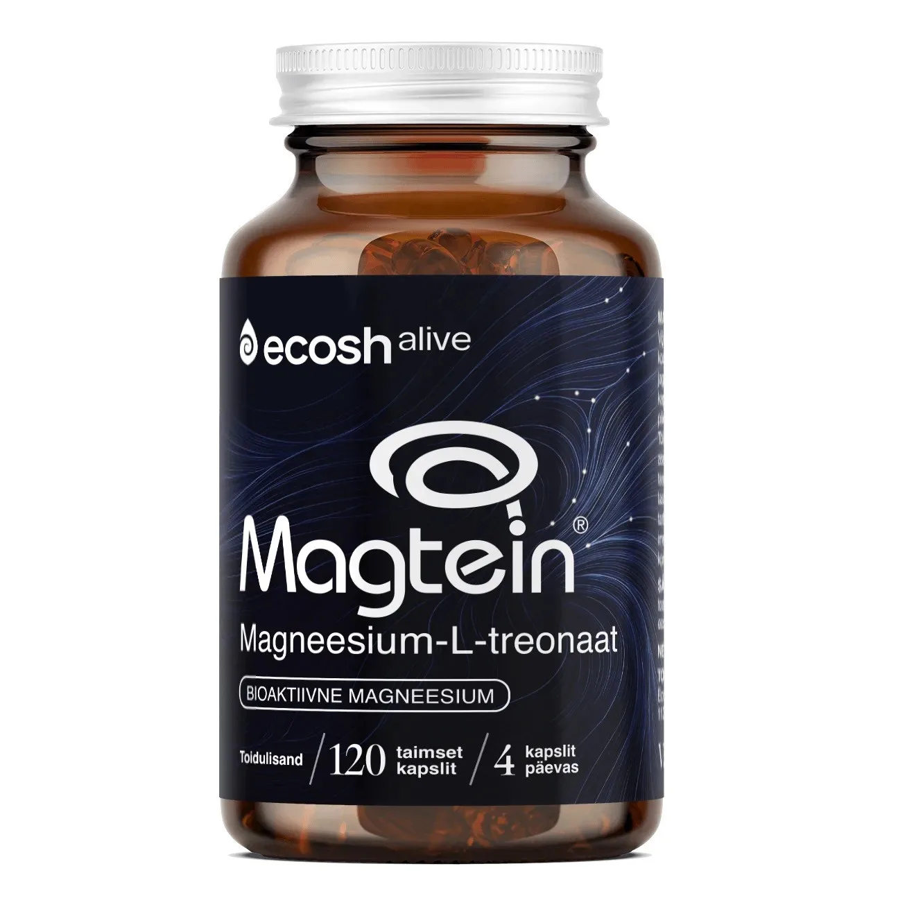 Ecosh Magtein® MAGNEESIUM-L-TREONAAT – närvisüsteemile ja psühholoogilistele funktsioonidele, 120 kapslit